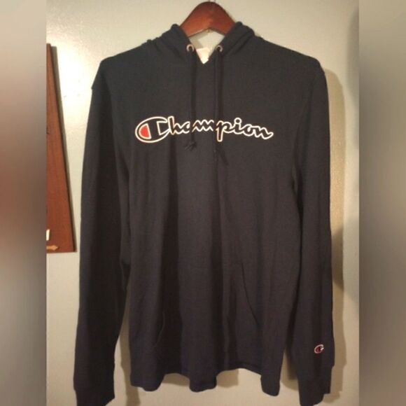Champion long sleeve tee shirt hoodie with pockets - Picture 1 of 9